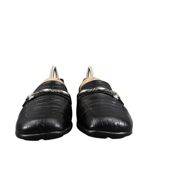 Brighton Shoes Womens 8.5 Loafers Slip On Charms Croc Embossed Leather Classic - Picture 3 of 16